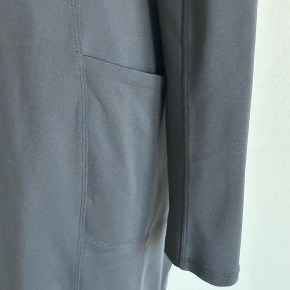 Athleta Delancey Black Half Zip Long Sleeve Mock Neck Dress with Pockets-SP - Picture 6 of 13